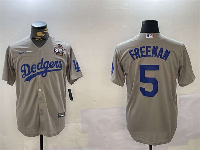 Los Angeles Dodgers #5 Freddie Freeman Gray 2024 World Series Cool Base Stitched Jersey - Zenithce