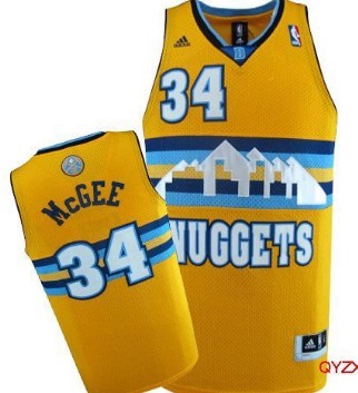 Denver Nuggets #34 JaVale McGee Yellow Swingman Jersey - Zenithce