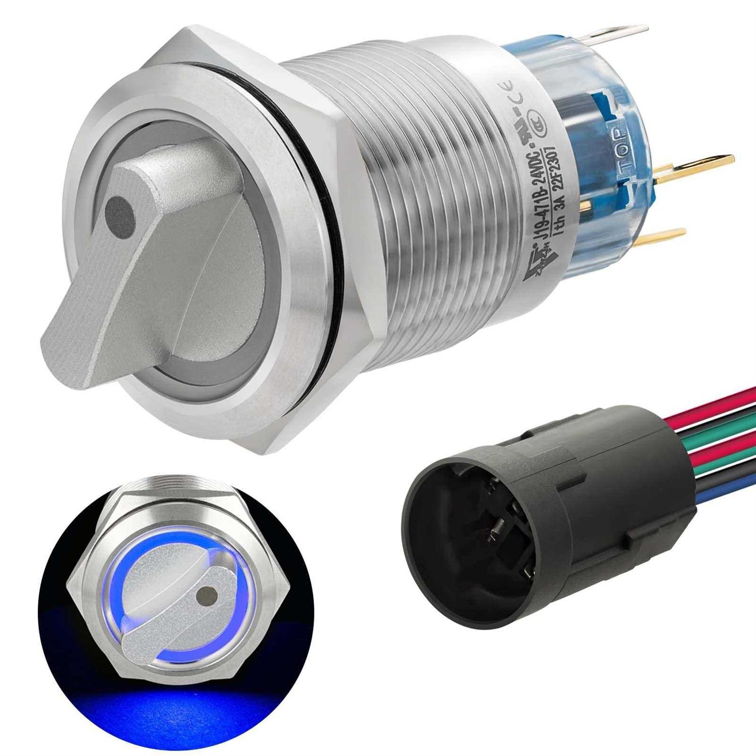 ZJWZJH Rotary Switch 19mm Positions LED Light - Zenithce