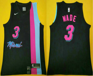 Miami Heat #3 Dwyane Wade NEW Black 2020 Swingman Stitched Jersey - Zenithce