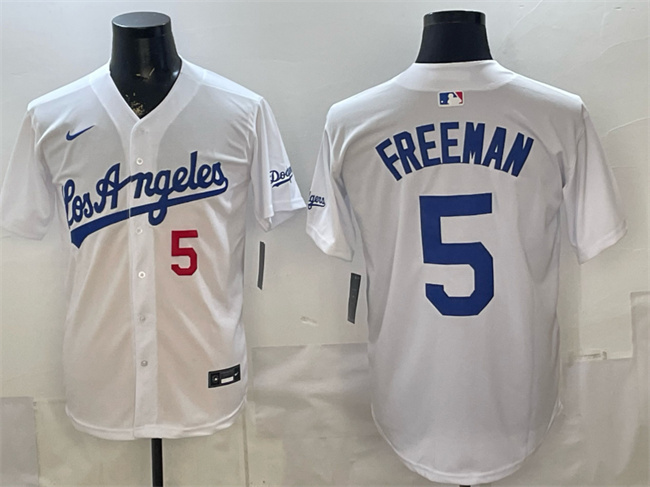 Los Angeles Dodgers #5 Freddie Freeman White Alternate Stadium Stitched Jersey - Zenithce