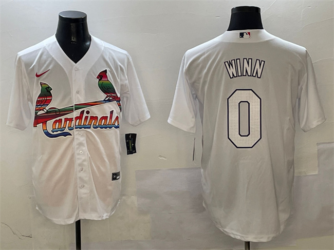 St. Louis Cardinals #0 Masyn Winn White Cool Base Stitched Jersey - Zenithce