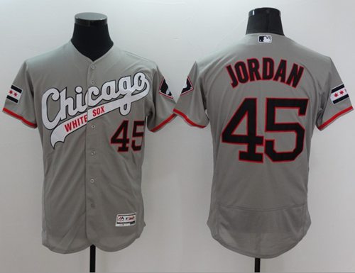 White Sox #45 Michael Jordan Grey Flexbase Authentic Collection Cooperstown Stitched Jersey - Zenithce