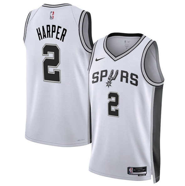 San Antonio Spurs #2 Dylan Harper White 2025 Draft Association Edition Stitched Jersey - Zenithce