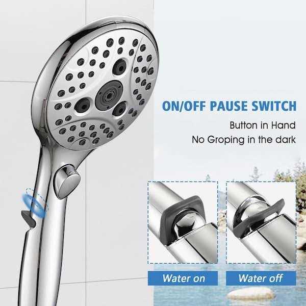 PROOX 3-Spray Round Wall Bar Shower Kit with Handheld Shower and Adjustable Slide Bar - Zenithce