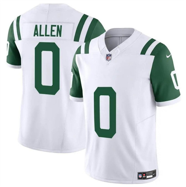 New York Jets #0 Braelon Allen White Classic Alternate Vapor F.U.S.E. Limited Stitched Jersey - Zenithce