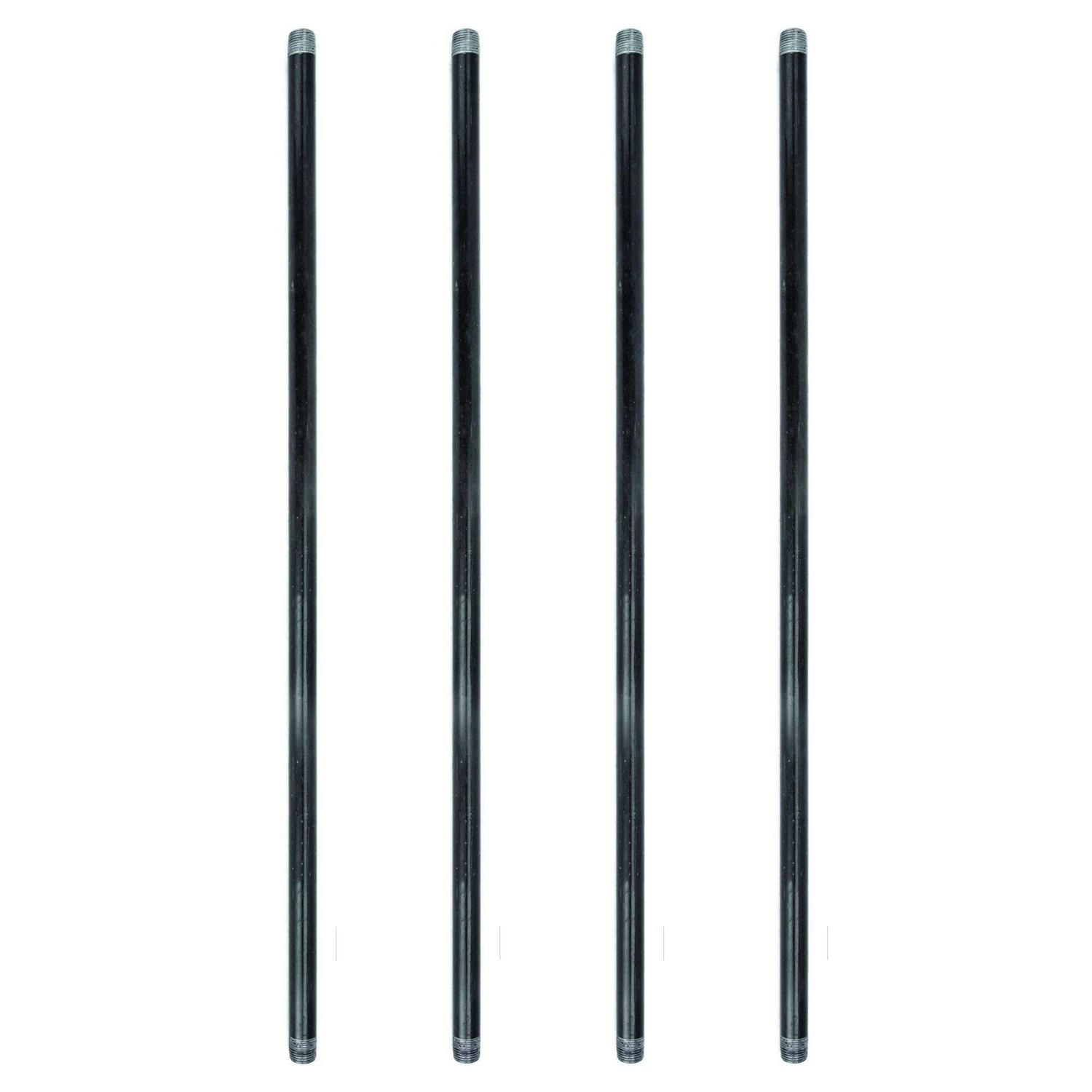 PIPE DECOR 1/2 in. x Black Industrial Steel Grey Plumbing - Zenithce