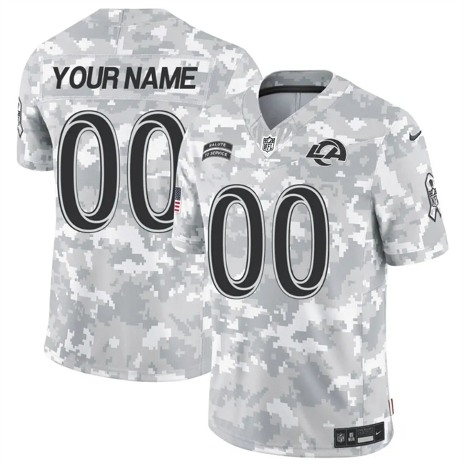 Los Angeles Rams Custom 2024 F.U.S.E. Arctic Camo Salute To Service Limited Stitched Jersey - Zenithce
