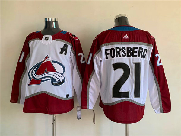 Colorado Avalanche #21 Peter Forsberg White Stitched Jersey - Zenithce