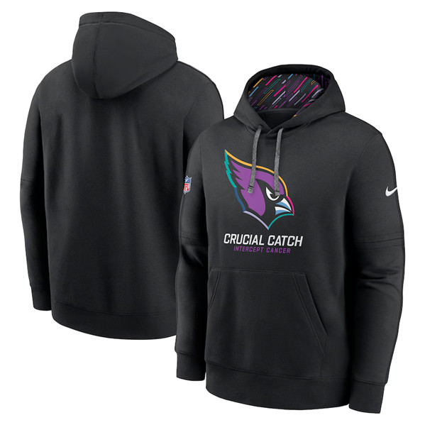 Arizona Cardinals Black 2024 Crucial Catch Club Pullover Hoodie - Zenithce