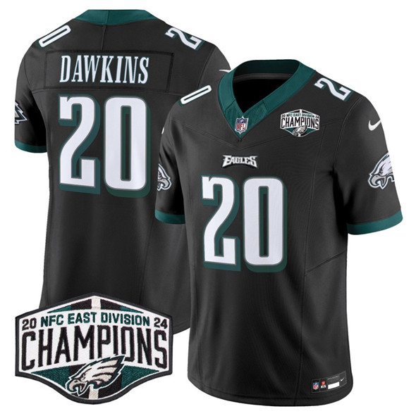 Philadelphia Eagles #20 Brian Dawkins Balck 2024 NFC East Champions F.U.S.E. Vapor Untouchable Limited Stitched Jersey - Zenithce