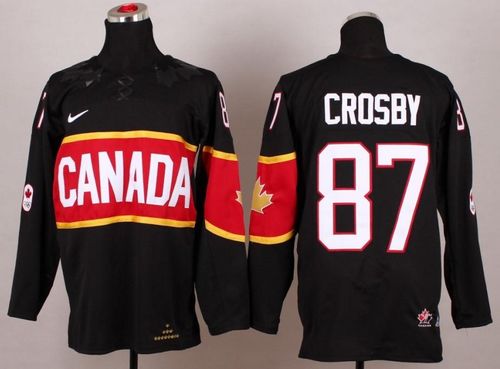 Olympic 2014 CA. #87 Sidney Crosby Black Stitched Jersey - Zenithce