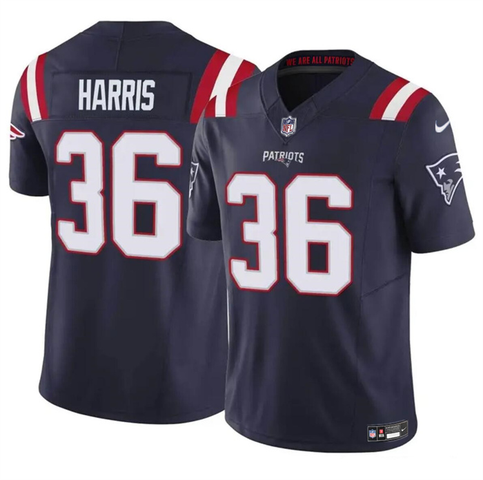 New England Patriots #36 Kevin Harris Navy 2023 F.U.S.E. Vapor Limited Stitched Jersey - Zenithce