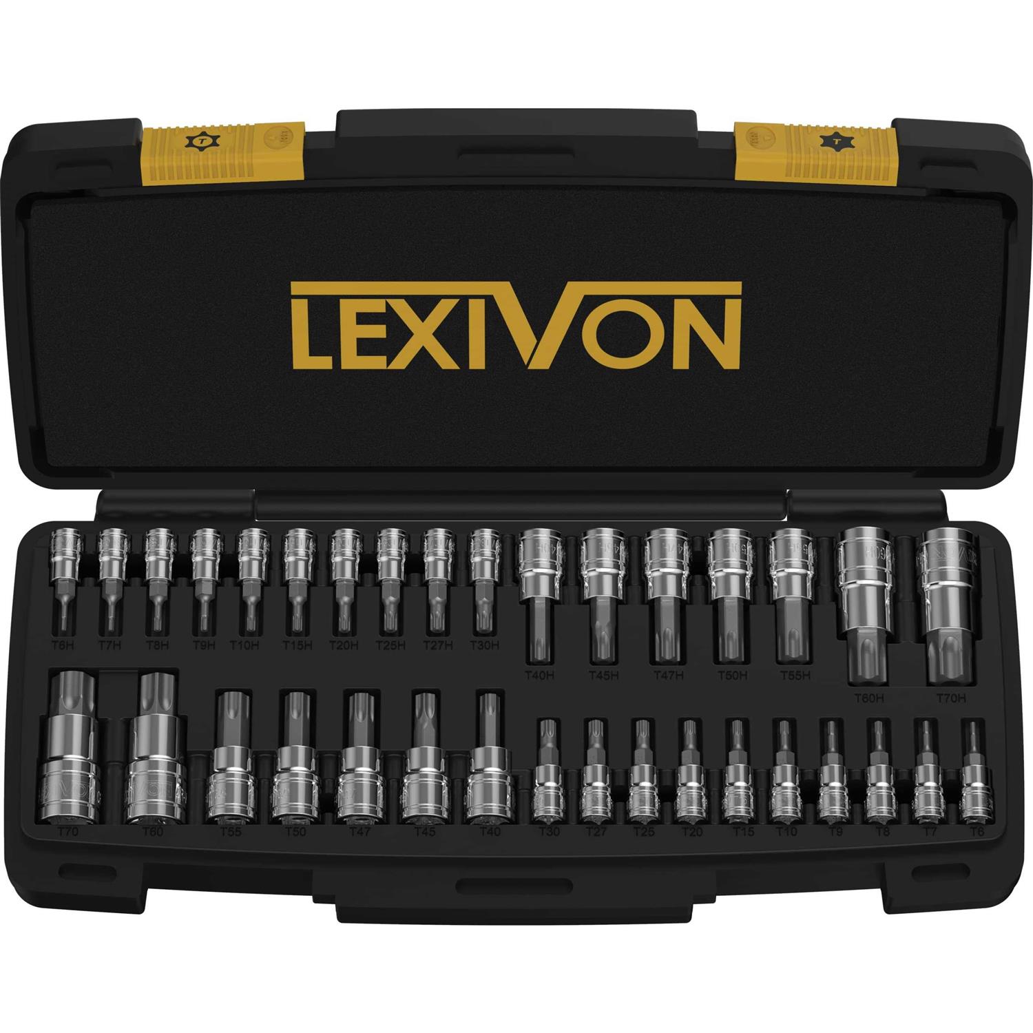 Lexivon Master Hex Bit Socket Set, Premium S2 Alloy Steel - Zenithce