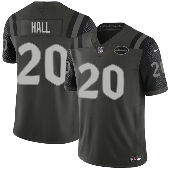 New York Jets #20 Breece Hall Black 2025 F.U.S.E. “Rivalries” Vapor Limited Football Stitched Jersey - Zenithce
