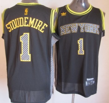 New York Knicks #1 Amare Stoudemire Black Electricity Fashion Jersey - Zenithce