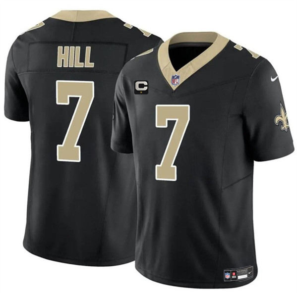 New Orleans Saints #7 Taysom Hill Black 2024 F.U.S.E. With 1-Star C Patch Vapor Limited Stitched Jersey - Zenithce