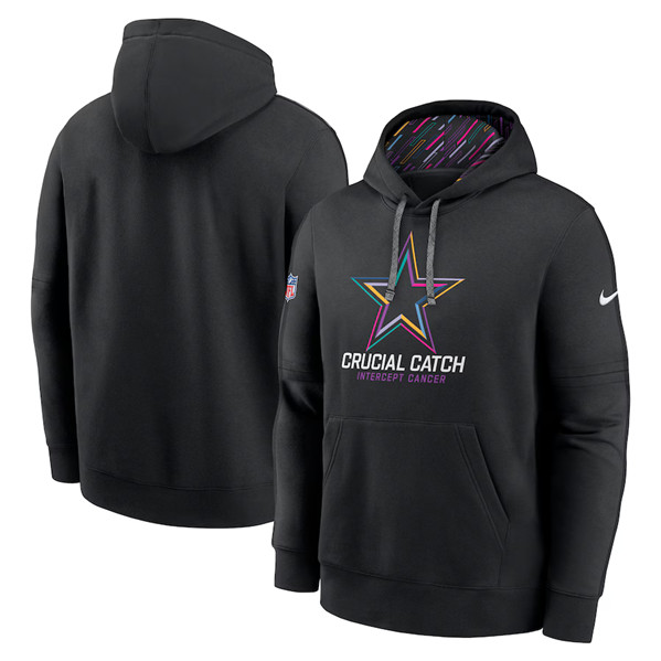 Dallas Cowboys Black 2024 Crucial Catch Club Pullover Hoodie - Zenithce