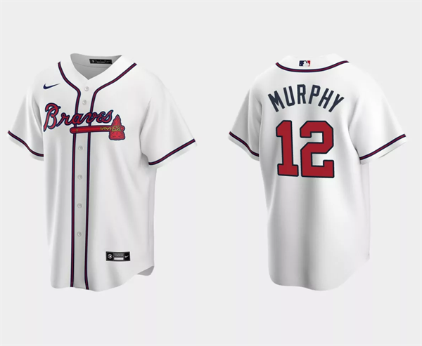 Atlanta Braves #12 Sean Murphy White Cool Base Stitched Jersey - Zenithce