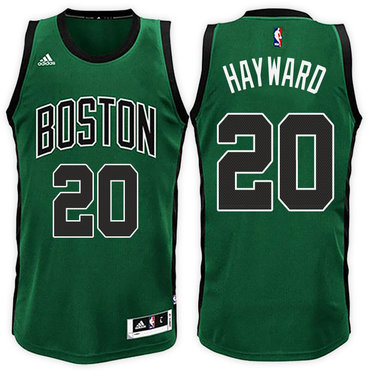 Boston Celtics #20 Gordon Hayward Road Green Black New Swingman Jersey - Zenithce