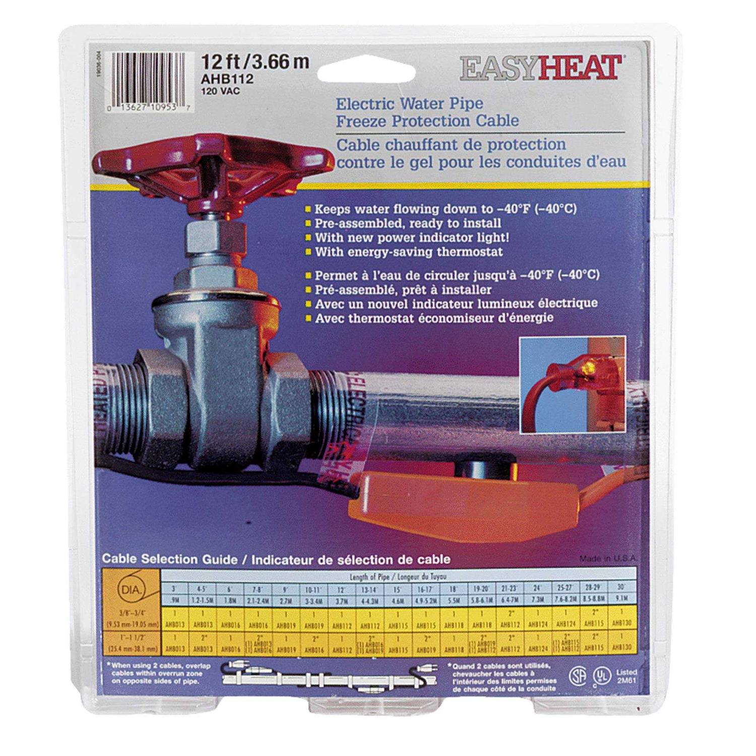 Easy Heat Pipe Heating Cable 3 ft - Zenithce