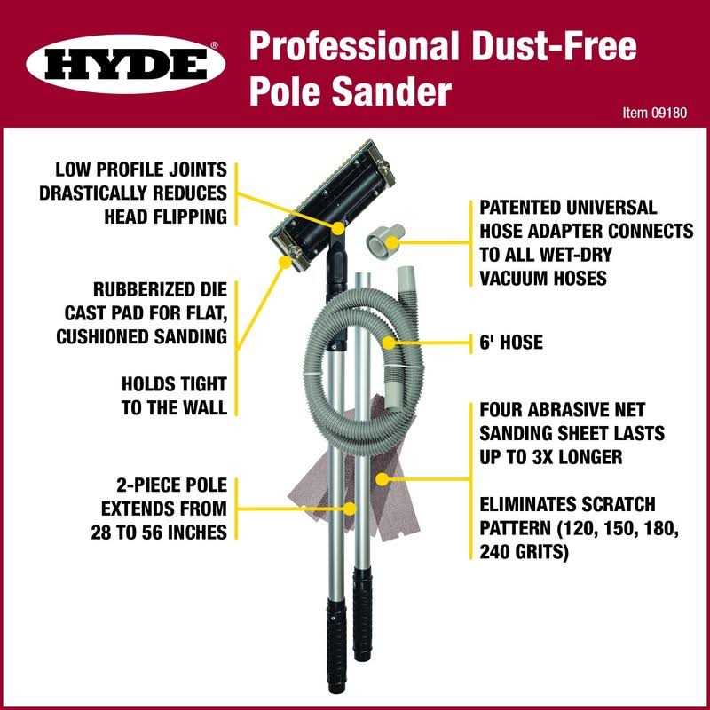 Hyde 09170 Vacuum Pole Sanding Kit - Zenithce