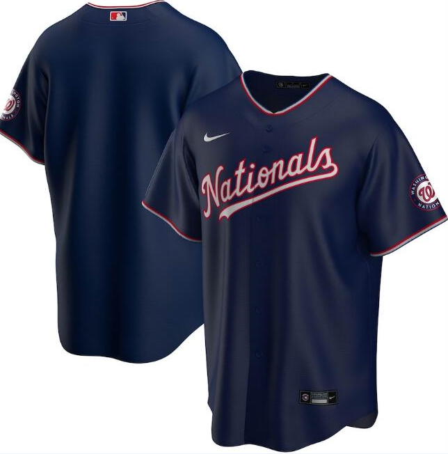 Washington Nationals Navy Cool Base Stitched Jersey - Zenithce