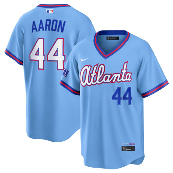 Atlanta Braves #44 Hank Aaron Powder Blue 2026 City Connect Stadium Stitched Jersey - Zenithce