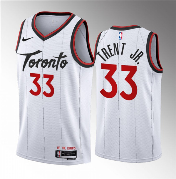 Toronto Raptors #33 Gary Trent Jr. White 2023-24 Association Edition Stitched Jersey - Zenithce