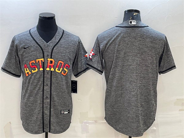 Houston Astros Blank Gray Cool Base Stitched Baseball Jersey - Zenithce