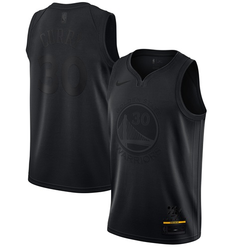 Warriors #30 Stephen Curry Black MVP Swingman Jersey - Zenithce