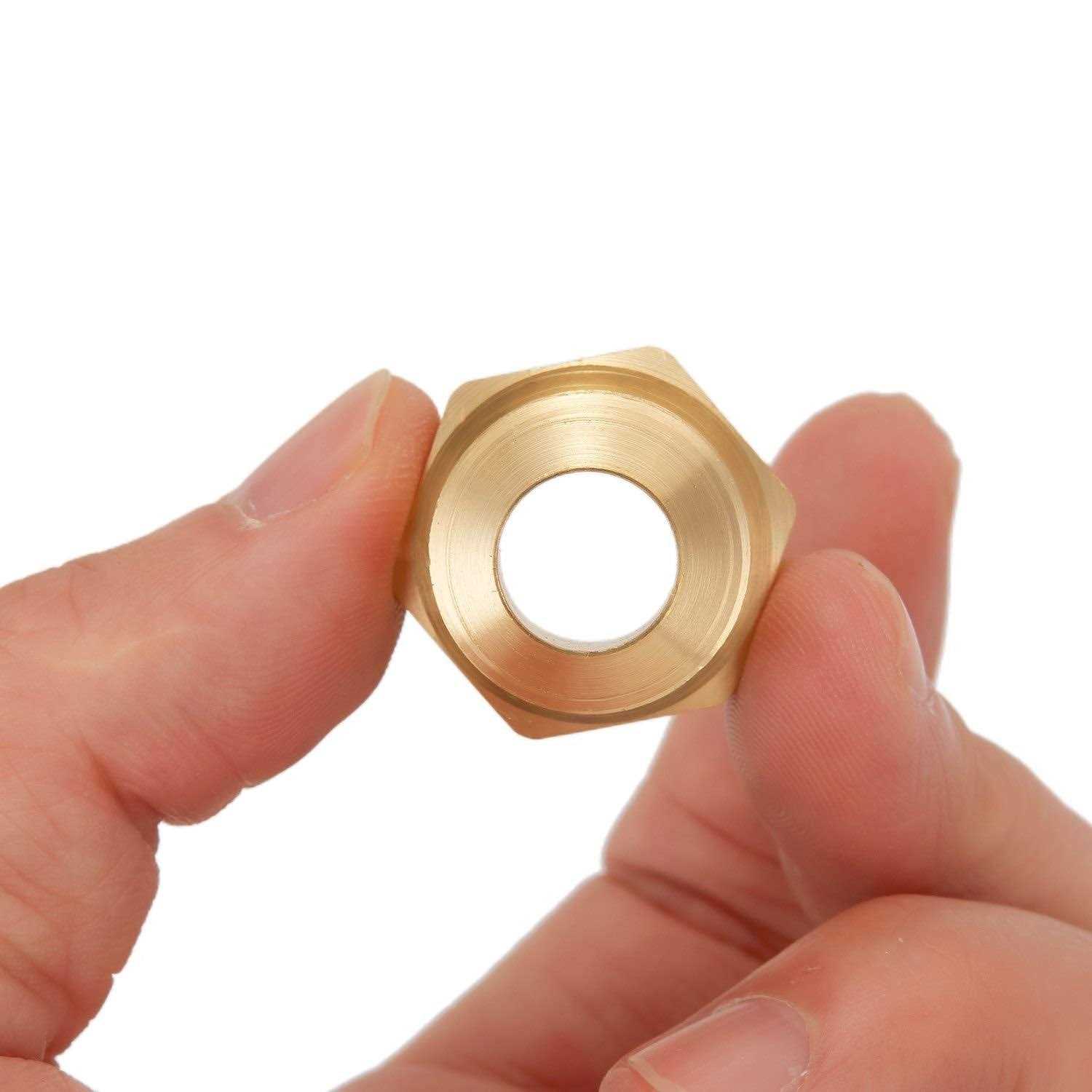 Litorange 3 PCS Metals Brass Couples Tube Fitting Half Union Gas Adapter Flare x NPT Male Pipe Connector - Zenithce