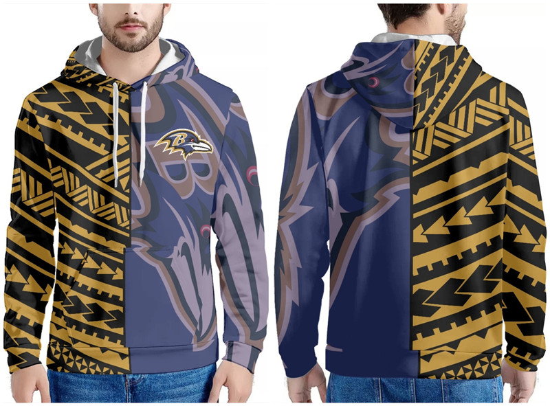 Baltimore Ravens Purple Black Gold Pullover Hoodie - Zenithce