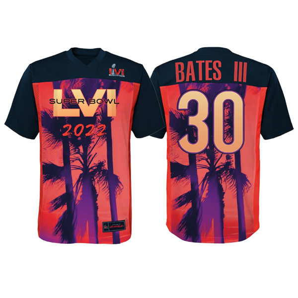 Cincinnati Bengals #30 Jessie Bates III Super Bowl LVI Red Black Stitched Jersey - Zenithce