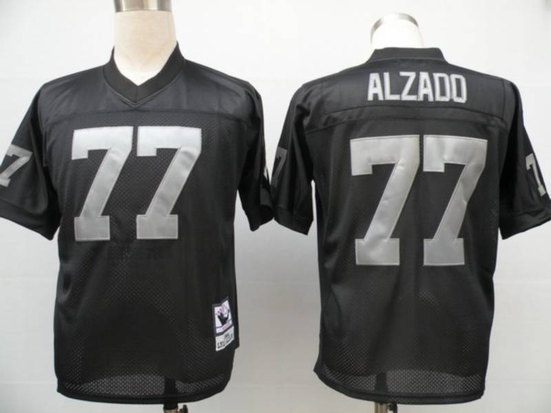 Mitchell And Ness Raiders #77 Lyle Alzado Black Stitched Throwback Jersey - Zenithce