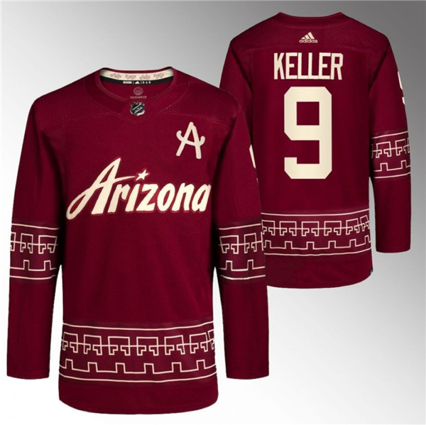 Arizona Coyotes #9 Clayton Keller Garnet Alternate Pro Jersey - Zenithce