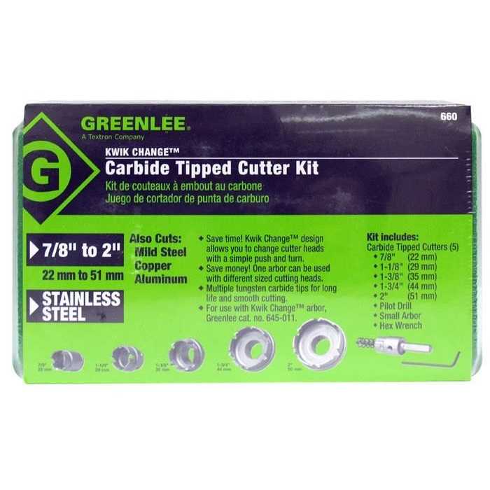 Greenlee 648 Quick Change Carbide Cutter Kit - Zenithce