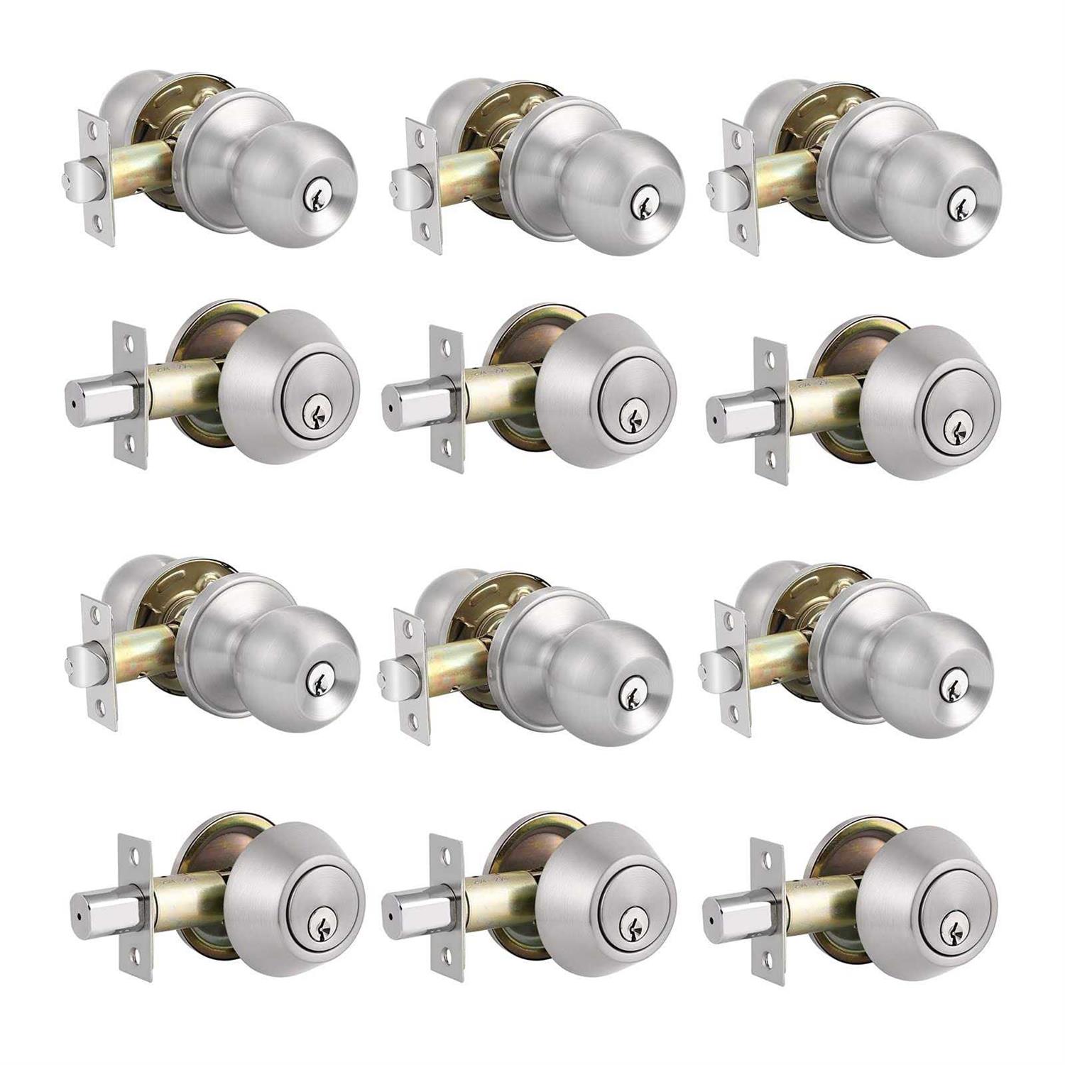 Knobonly 5 Pack Door Knob Privacy Set for Bed/Bathroom - Zenithce