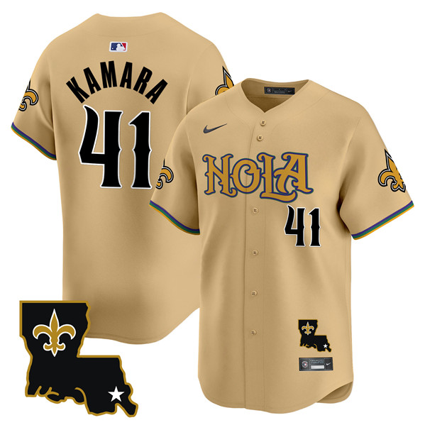 New Orleans Saints #41 Alvin Kamara Gold Cool Base Stitched Jersey - Zenithce