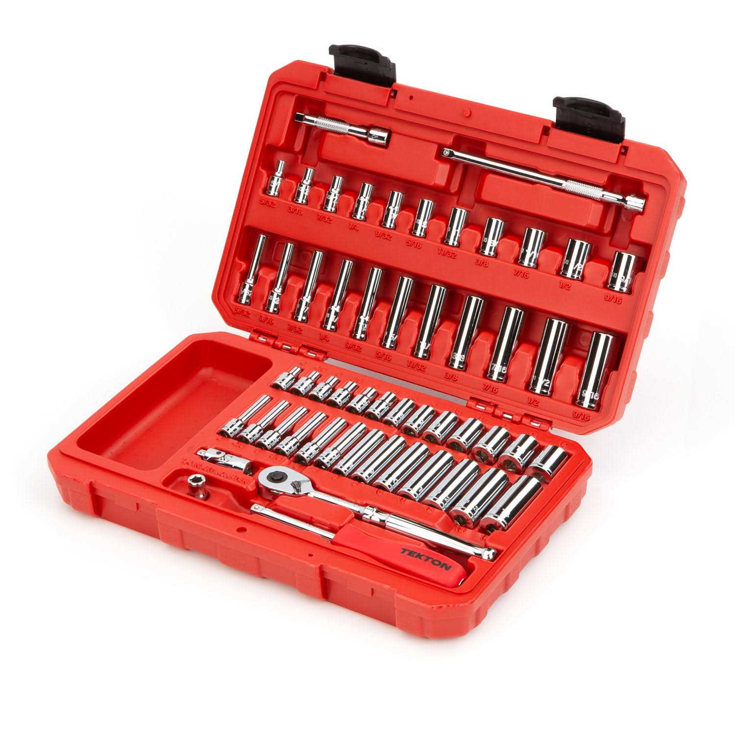 Tekton 1/4 Inch Drive 12-Point Socket and Ratchet Set SKT05302 - Zenithce