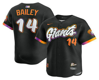 San Francisco Giants #14 Patrick Bailey Black 2025 City Connect Limited Stitched Jersey - Zenithce