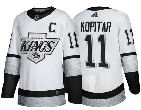 Los Angeles Kings #11 Anze Kopitar White Throwback Stitched Jersey - Zenithce