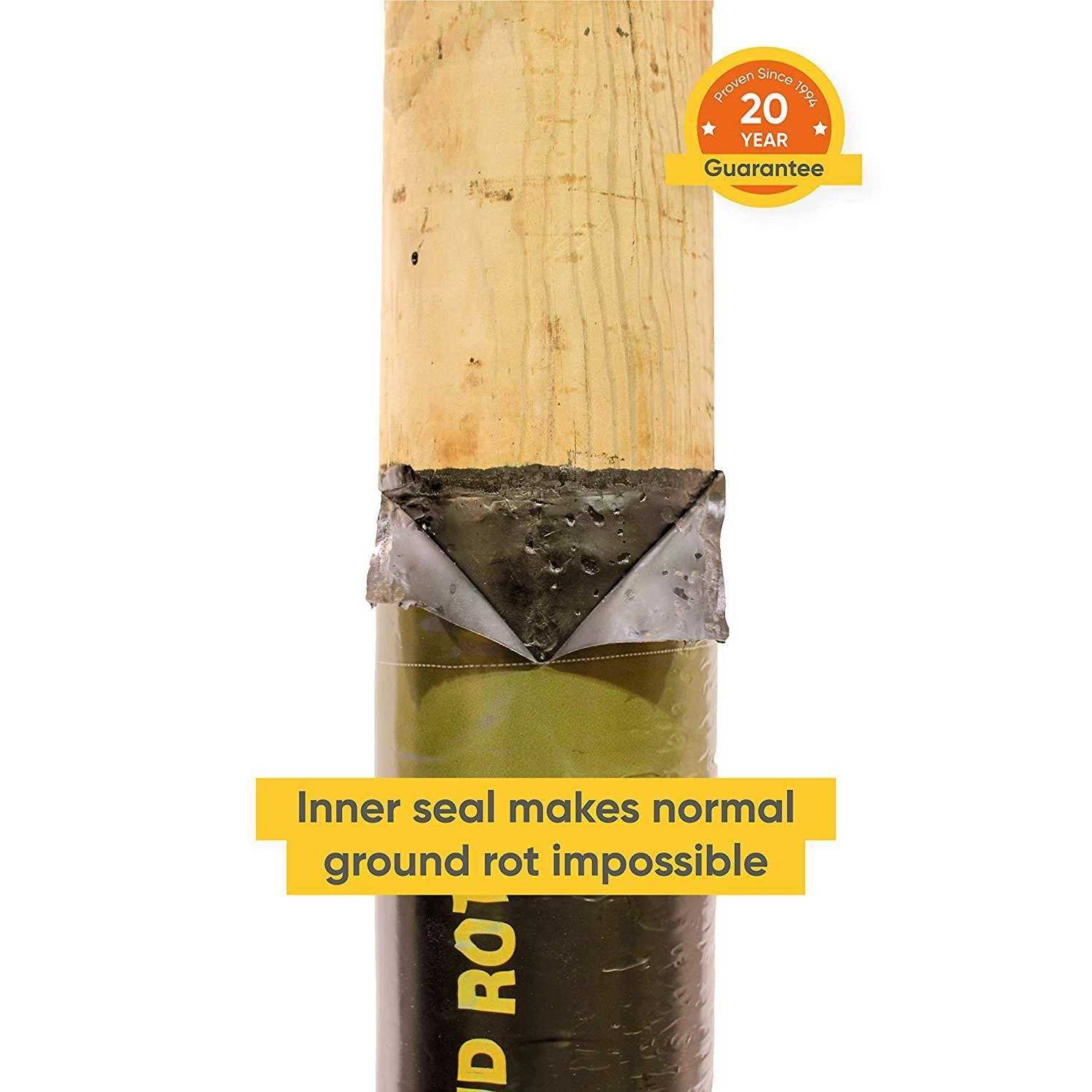 Post Sleeve Post Protector by Post Shields Protects Mailbox Deck & Fence Posts From Lawn - Zenithce