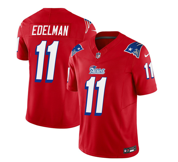 New England Patriots #11 Julian Edelman Red 2023 F.U.S.E. Vapor Limited Stitched Jersey - Zenithce