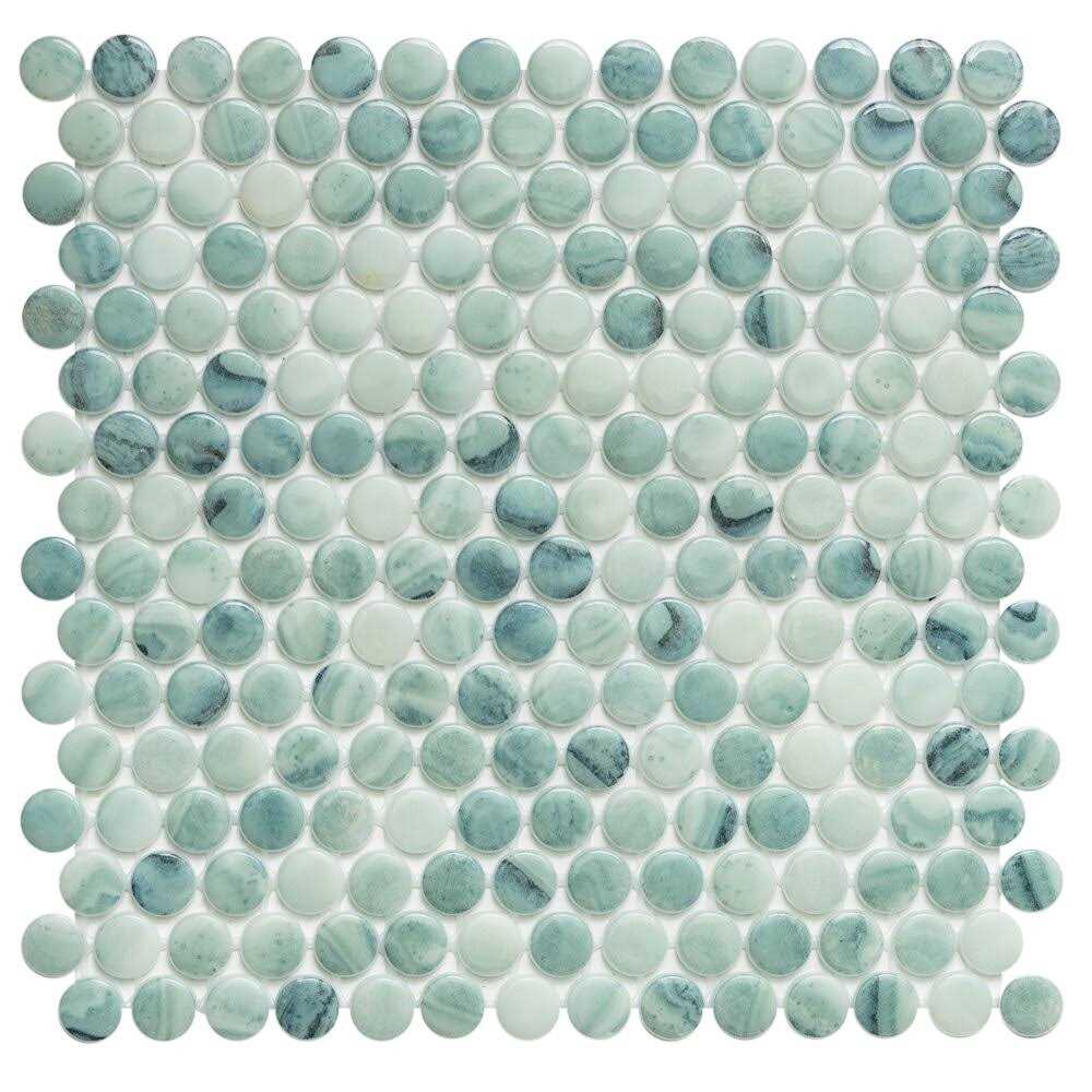 Eterna Penny 12 x 12 Recycled Penny Glass Mosaic Tile The Tile Life - Zenithce