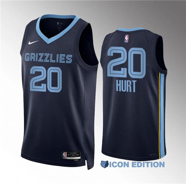 Memphis Grizzlies #20 Matthew Hurt Navy Icon Edition Stitched Jersey - Zenithce