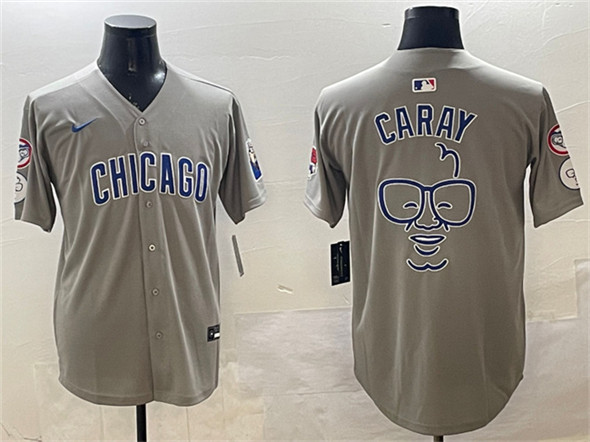 Chicago Cubs Gray Harry Caray 'Holy Cow' Patch Limited Stitched Jersey - Zenithce