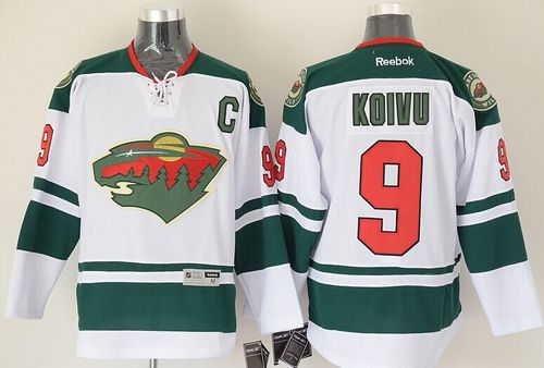 Wild #9 Mikko Koivu White Stitched Jersey - Zenithce