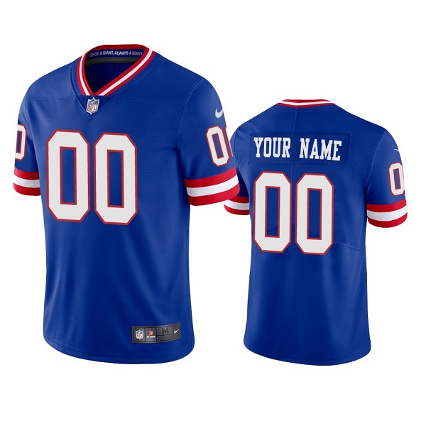 New York Giants Customized Royal Vapor Untouchable Classic Retired Player Stitched Jersey - Zenithce