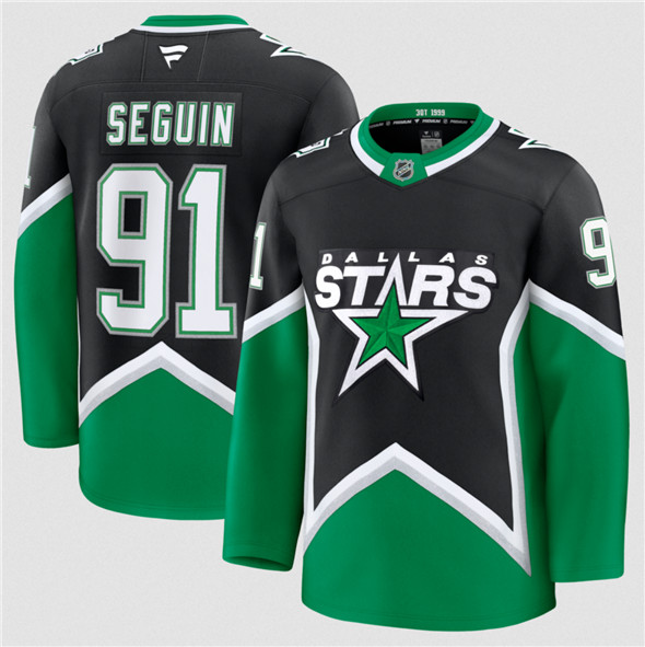 Dallas Stars #91 Tyler Seguin Black 2025-26 Alternate Stitched Jersey - Zenithce